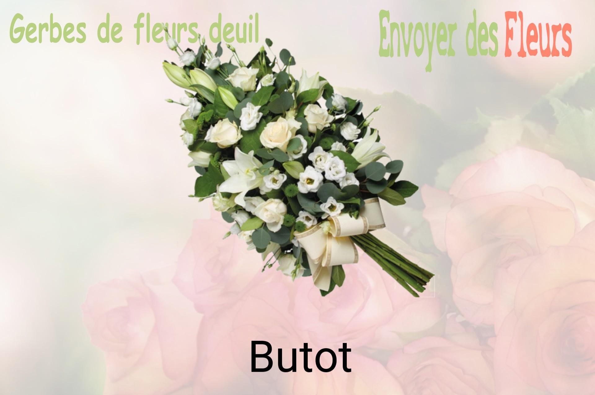 Gerbe de fleurs de deuil livrée à Butot